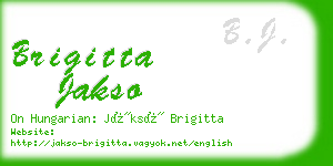 brigitta jakso business card